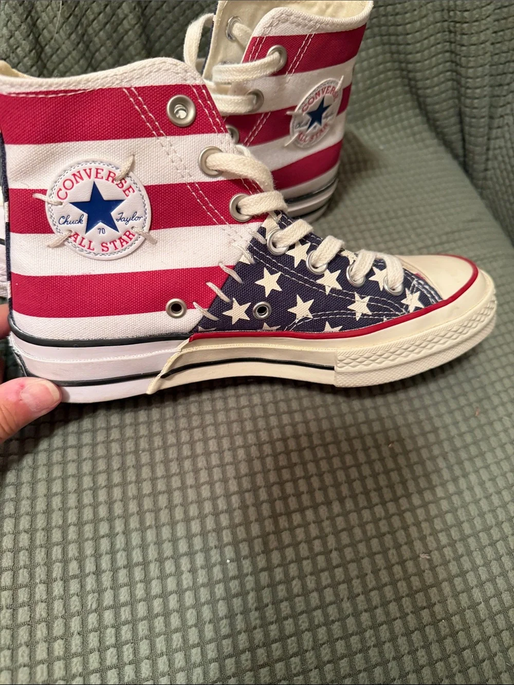Converse Chuck Taylor American flag Mens 3. Womens 5